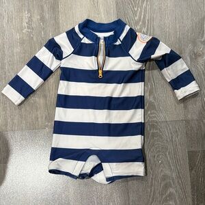 Baby Gap Navy and White Striped Kids Swimwear
